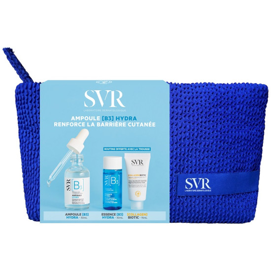 SVR ПРОМО КОМПЛЕКТ [B3] AMPOULE HYDRA 30 мл + [B3] ESSENCE HYDRA 30 мл + COLLAGEN BIOTIC 15 мл /анти-ейдж грижа за суха кожа/